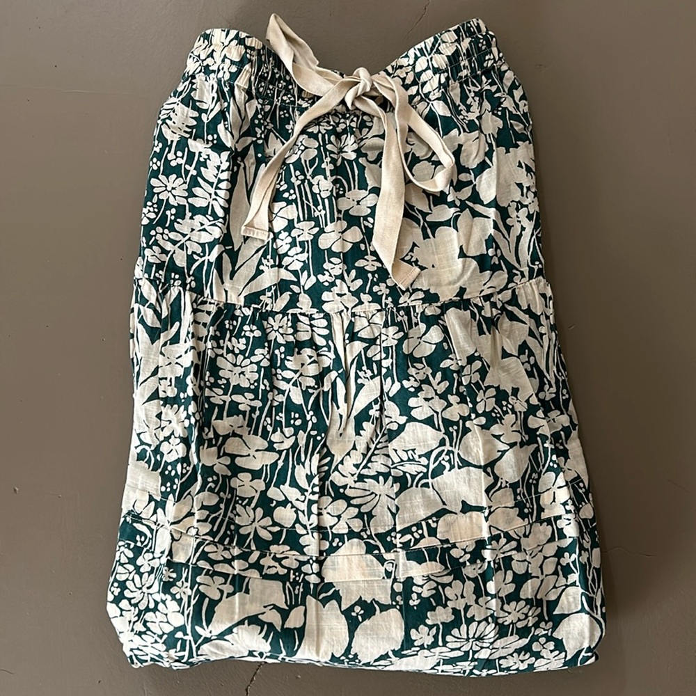 The great pastoral skirt palm green 2 M current Elliott summer cotton midi